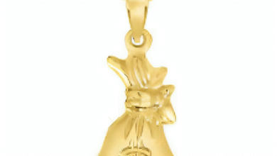 Gold Money Bag Pendant